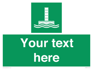 Custom sign safe condition Evacuation chute 